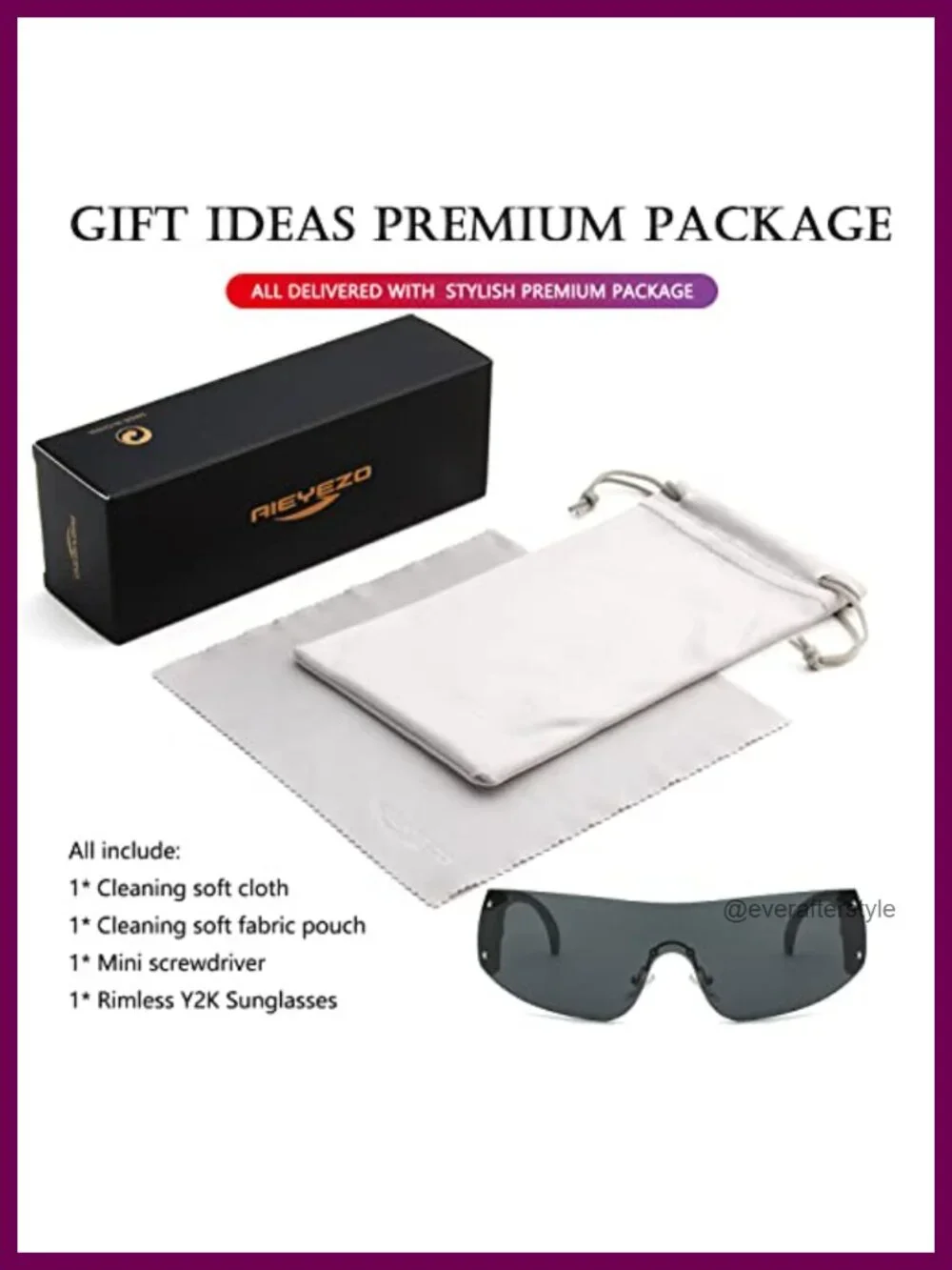 Oversized Wrap Around Polarized Sunglasses UV400 Protection Rimless
